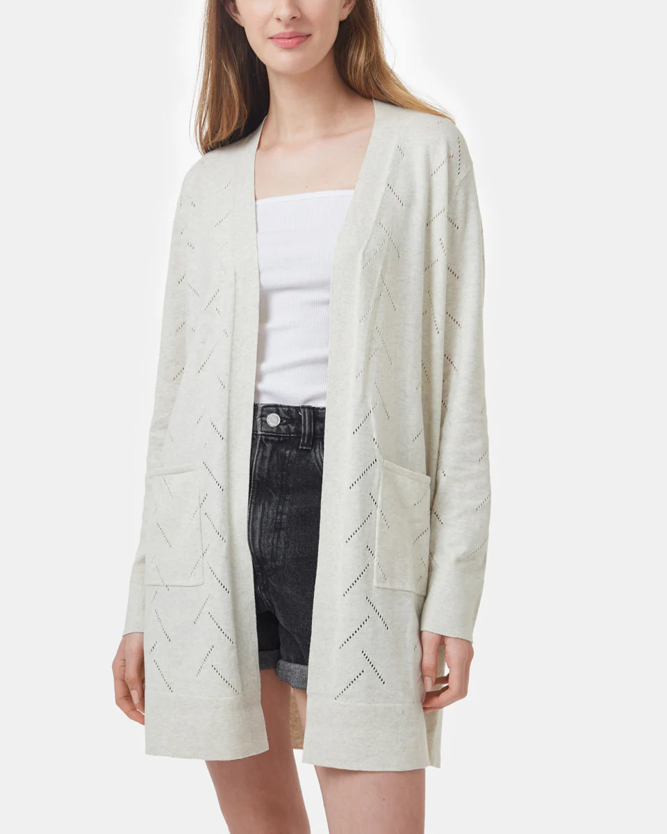 Highline Cotton Sage Tree Stitch Cardigan - Image 2