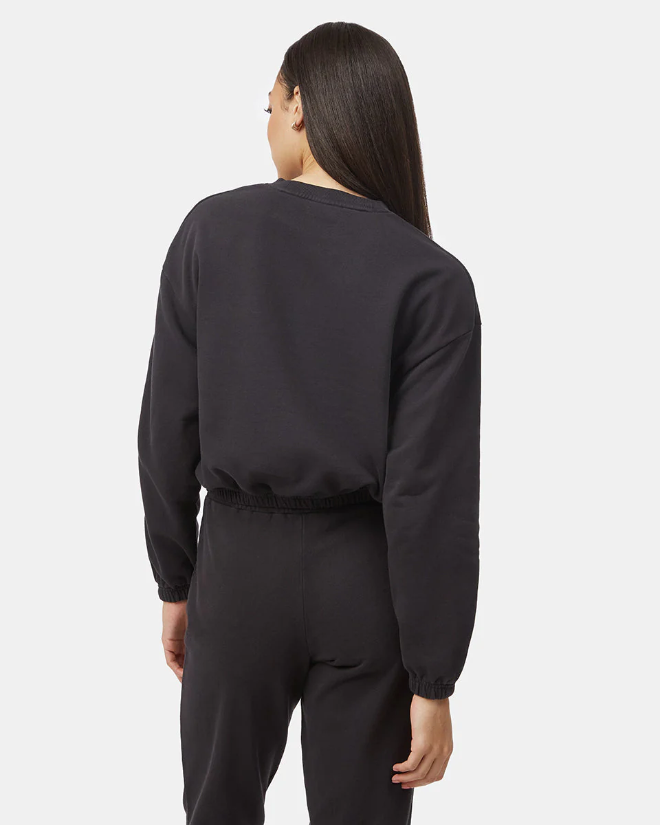 Organic Cotton French Terry Elastic Hem Crew - Image 3