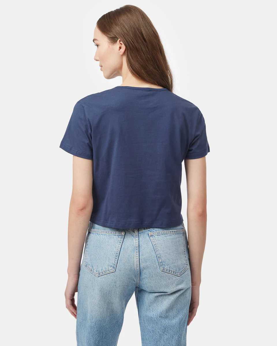 Organic Cotton Relaxed Cropped T-Shirt - Image 3