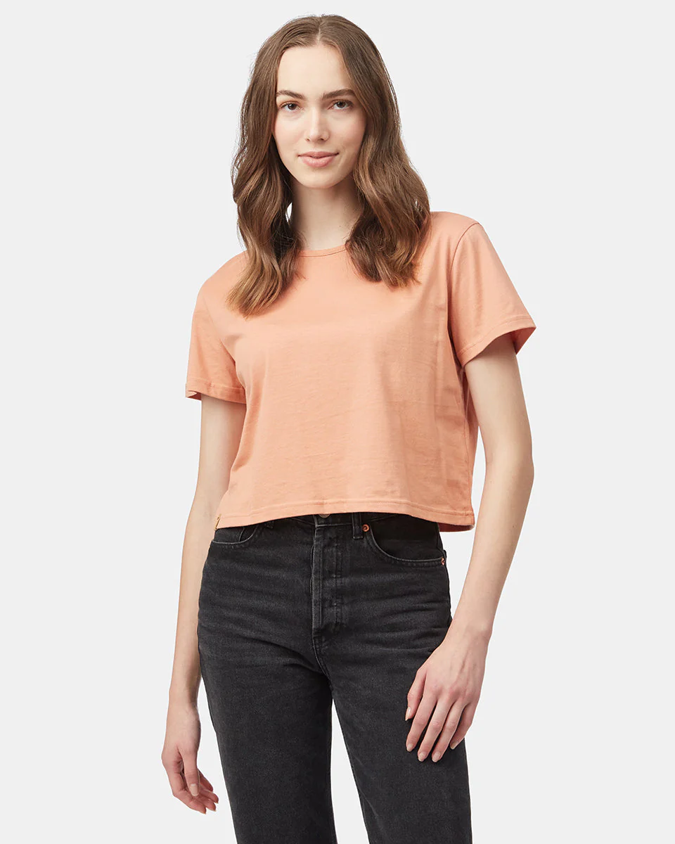 Organic Cotton Relaxed Cropped T-Shirt