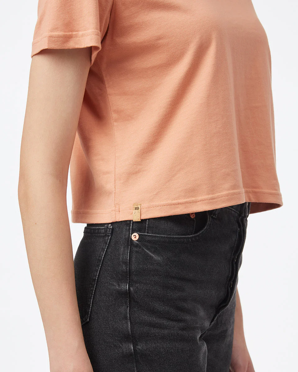 Organic Cotton Relaxed Cropped T-Shirt - Image 5