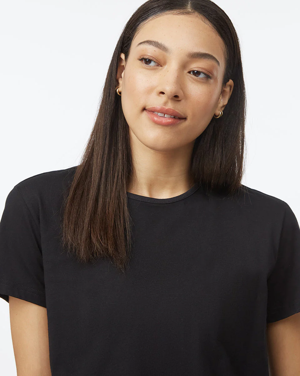Organic Cotton Relaxed Cropped T-Shirt - Image 4
