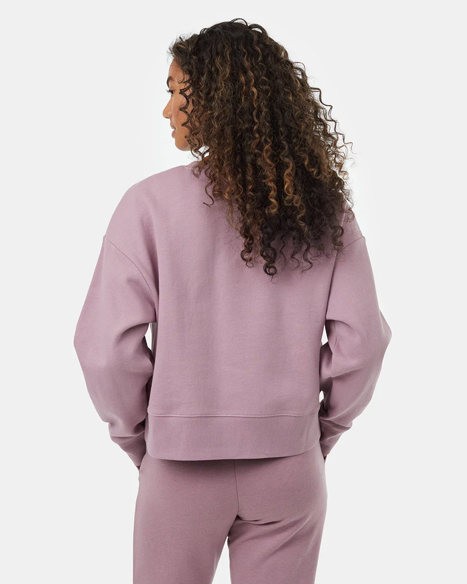 Recycled Cotton Oversized Cropped Crew - Image 3