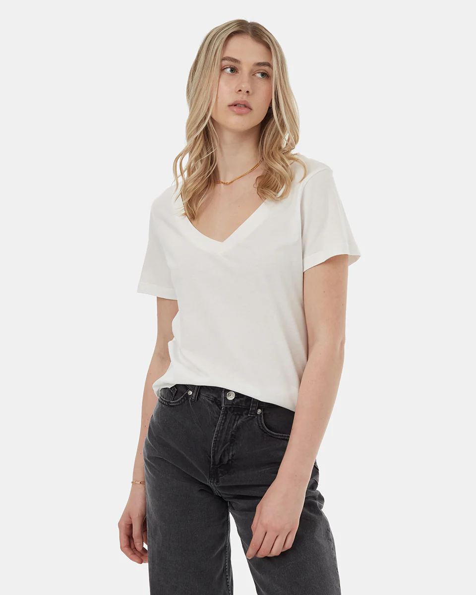 Regenerative Cotton V-Neck T-Shirt - Image 2