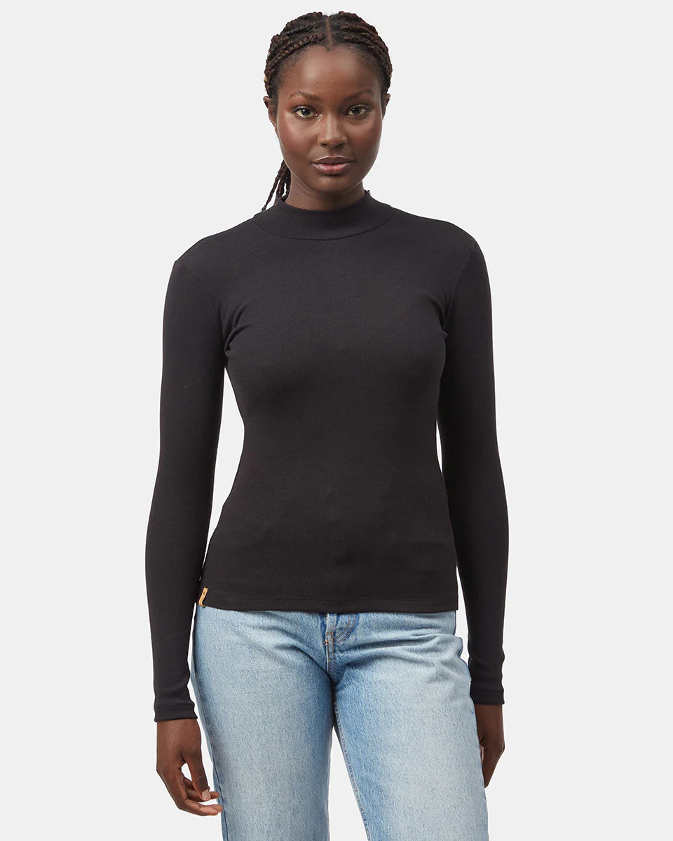 Rib Mock Neck Longsleeve - Image 2
