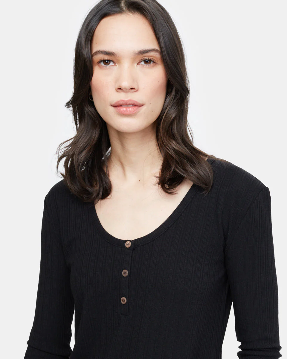 Ribbed Henley Longsleeve - Image 5
