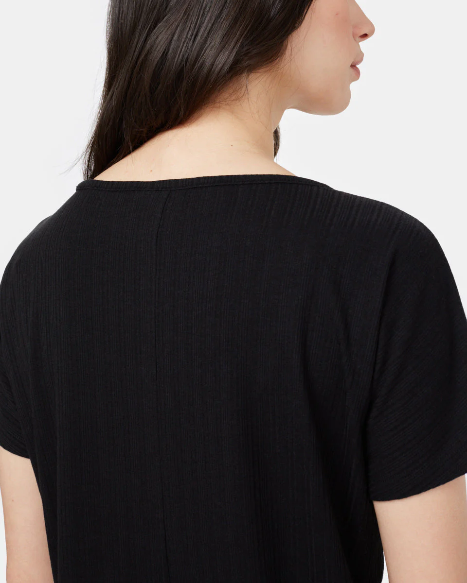 Ribbed Scoop Neck T-Shirt - Image 4