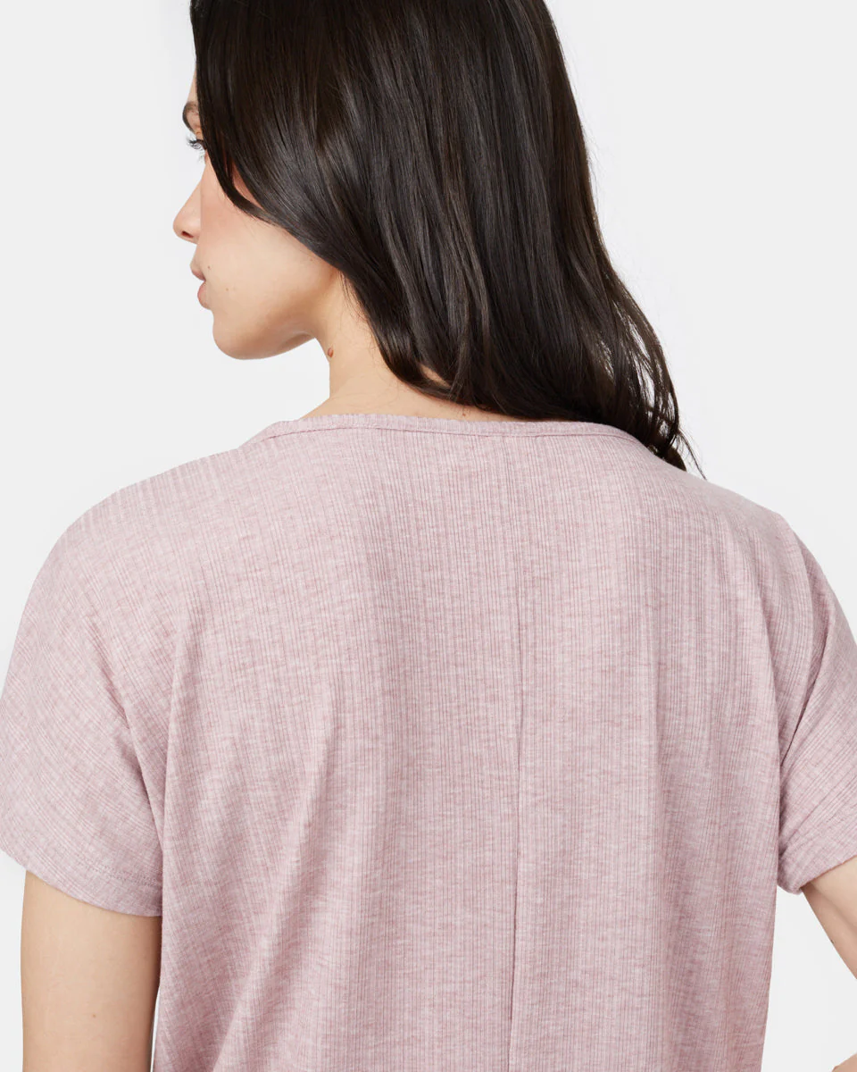 Ribbed Scoop Neck T-Shirt - Image 3