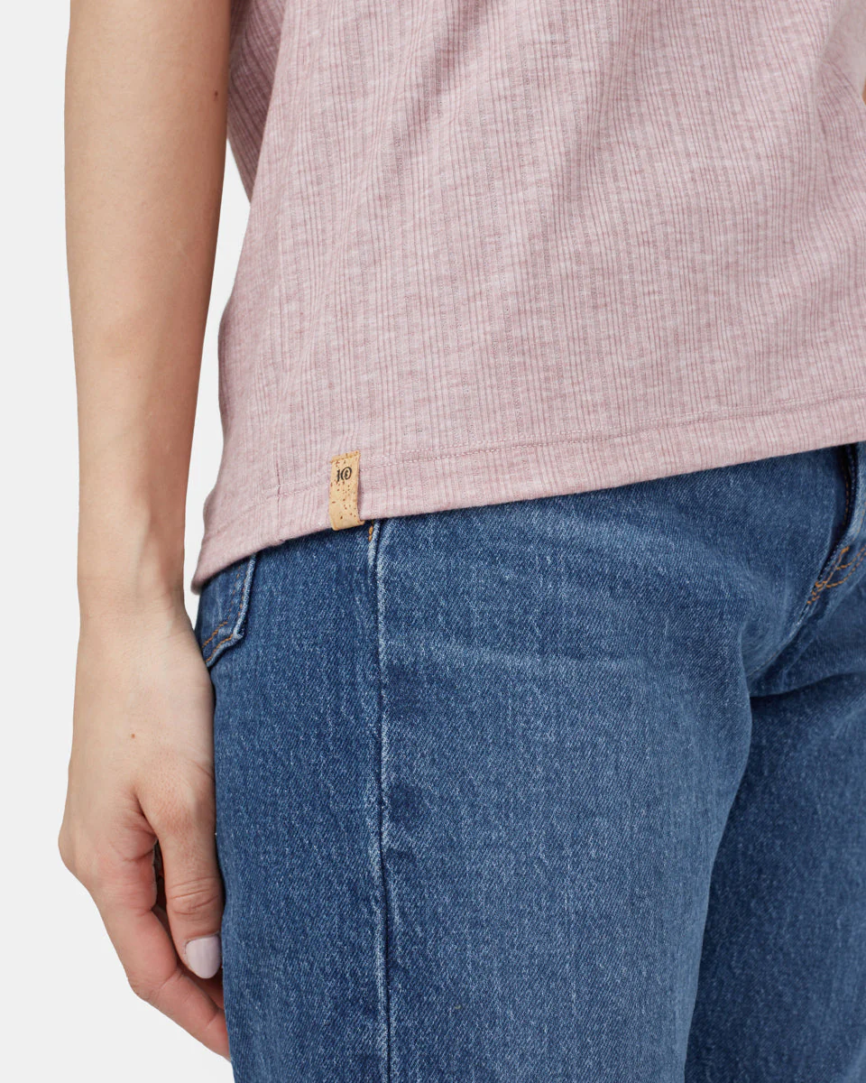 Ribbed Scoop Neck T-Shirt - Image 4