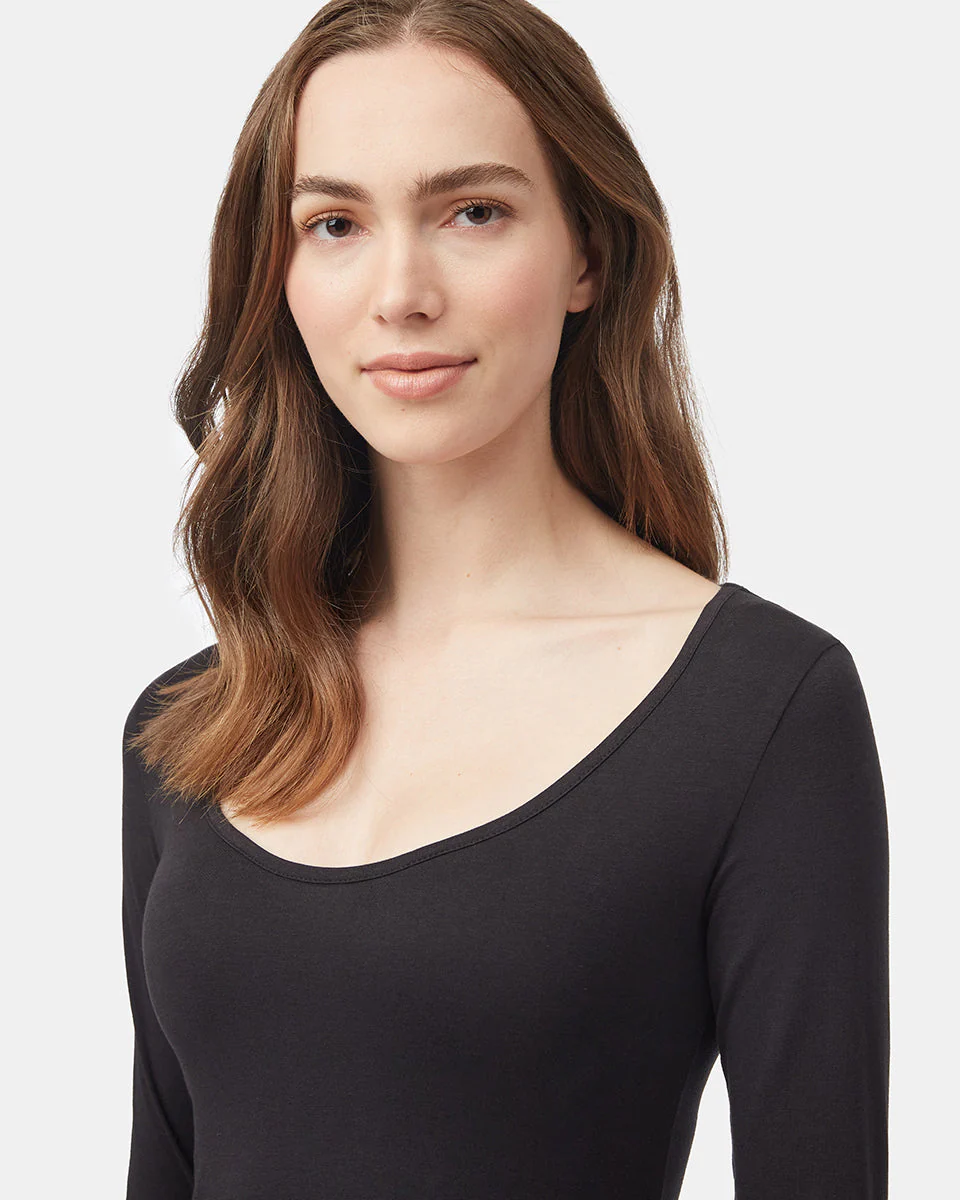 Scoop Neck Longsleeve Bodysuit - Image 4