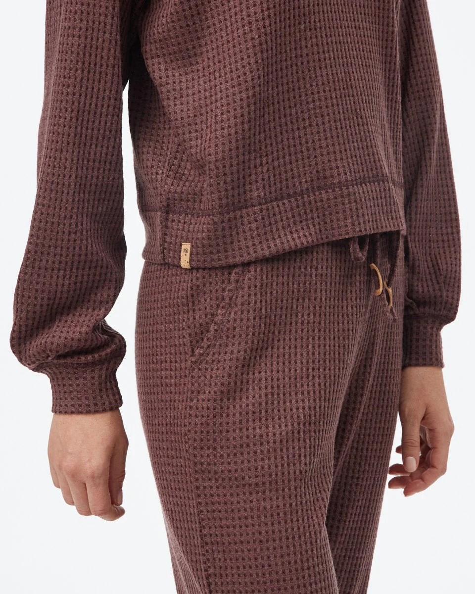 Wide Waffle Cowl Neck Top - Image 2