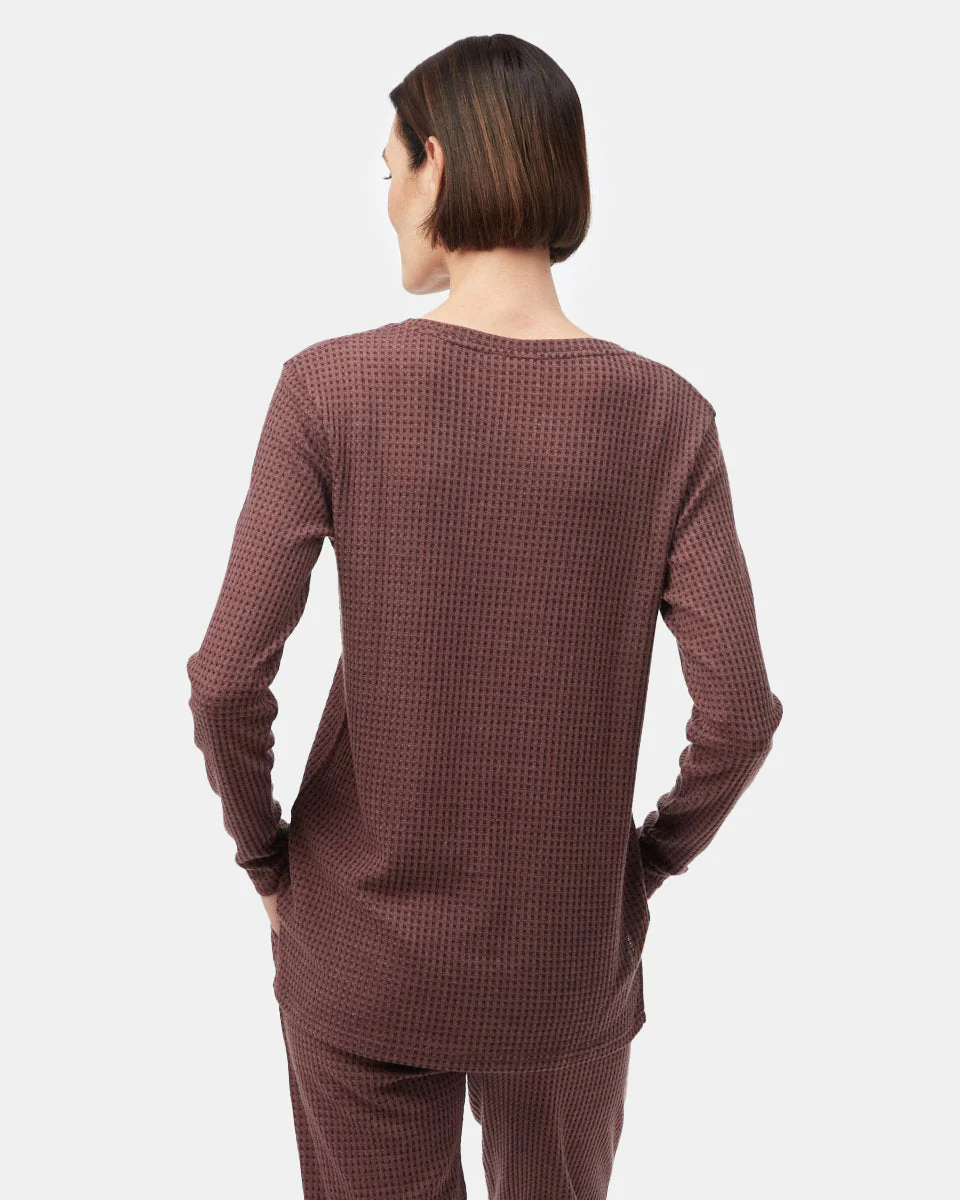 Wide Waffle V-Neck Top - Image 5