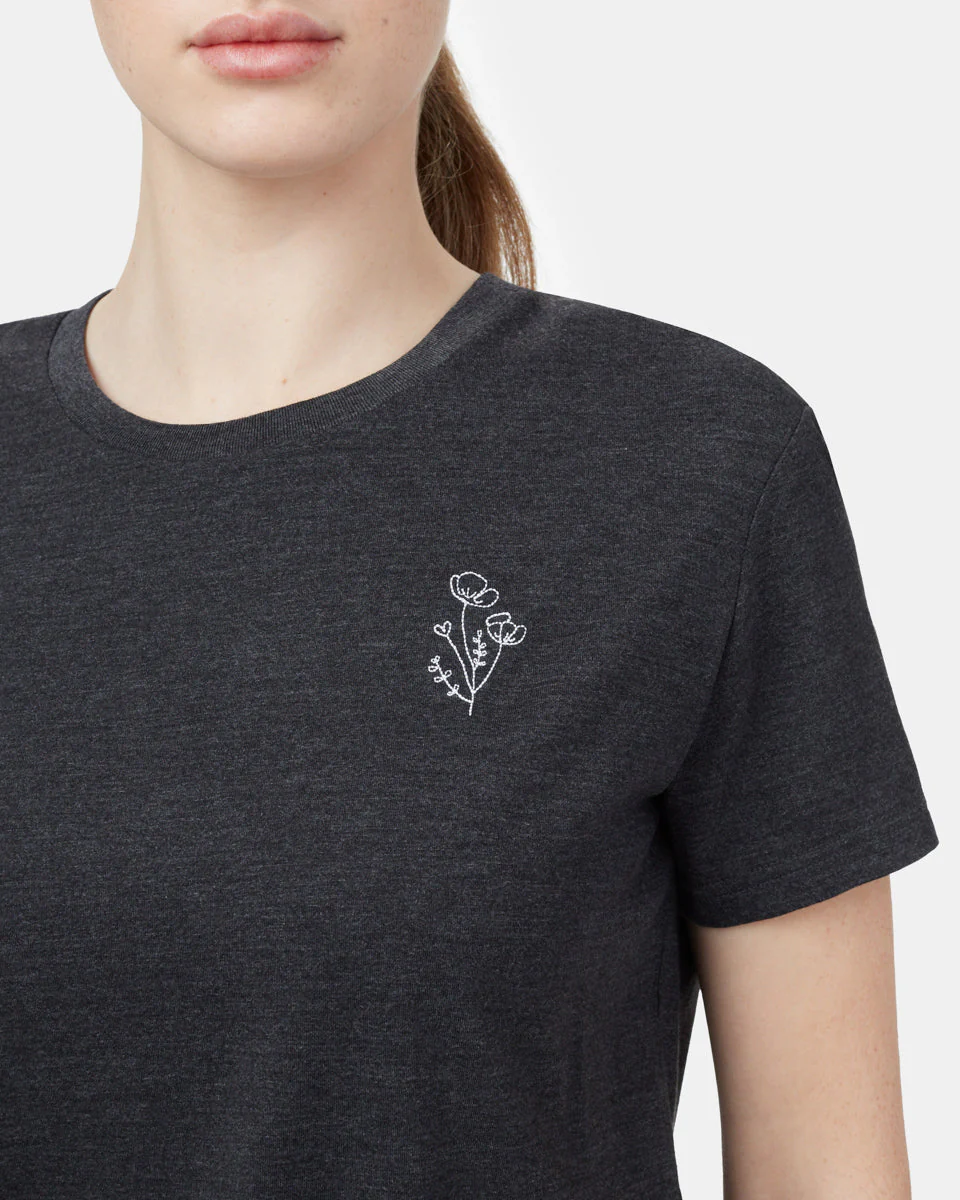 Wildflower Embroidery T-Shirt - Image 4